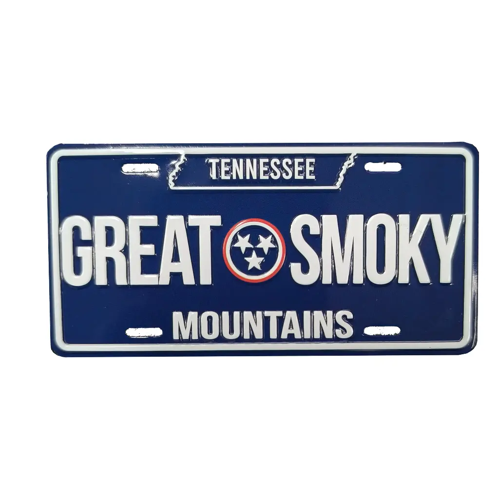 Great Smoky Mountains Magnet - License Plate