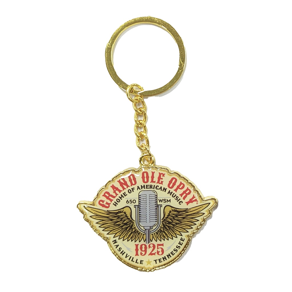 Grand Ole Opry Keychain - Mic w/ Wings