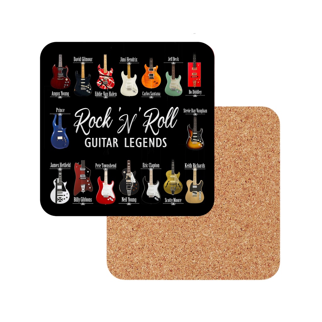 Guitar Legends Coasters - 6pc Set