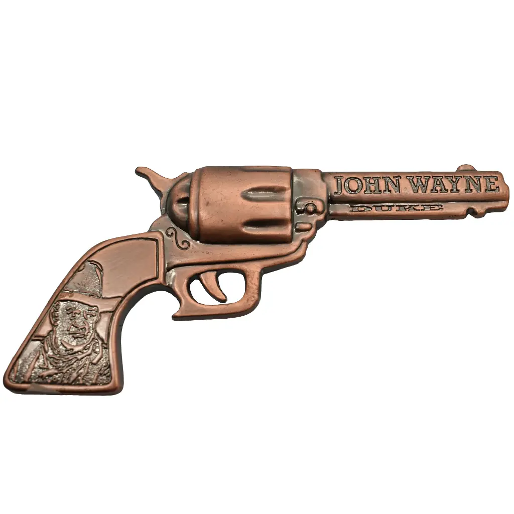 John Wayne Bottle Opener and Magnet - Copper Pistol