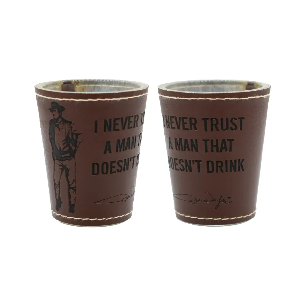 John Wayne Shot Glass - Leather