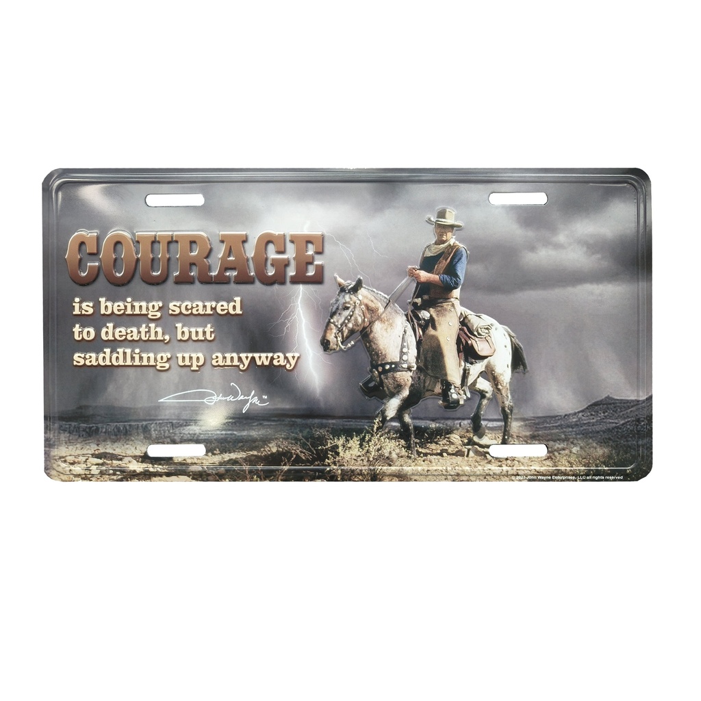 John Wayne License Plate - Courage