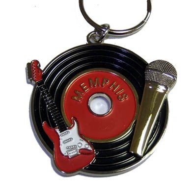 Memphis Key Chain - Record w/Mic & Gtr