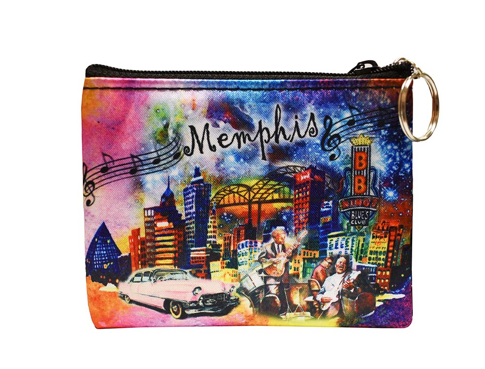 Memphis Key Chain/Coin Purse - Collage