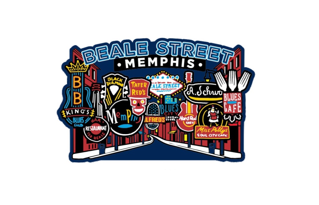 Memphis Magnet - Beale Streets Signs