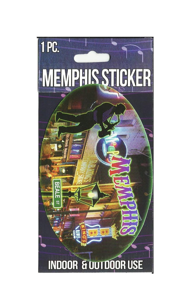 Memphis Sticker - Beale Street Oval