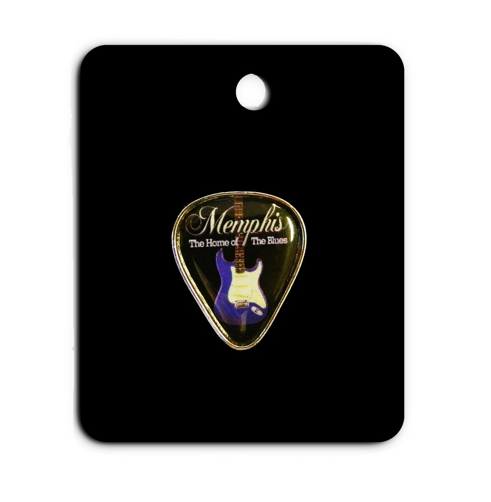 Memphis Pin - Guitar Pick Blue