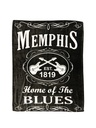 Memphis Throw Blanket -"Blk & Wht Est."