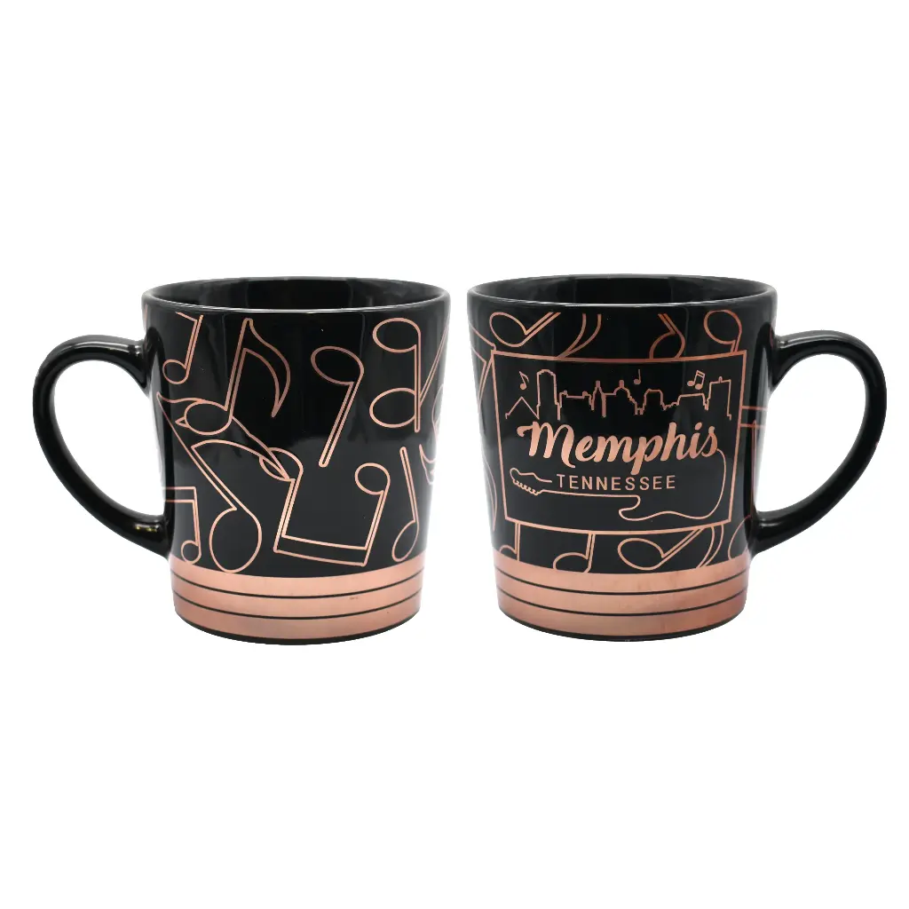 Memphis Mug - Rose Gold Music Notes