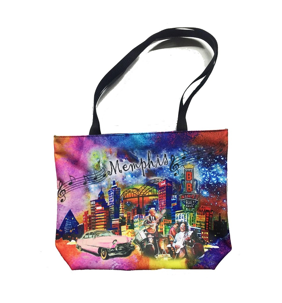 Memphis Tote Bag - Collage Skyline