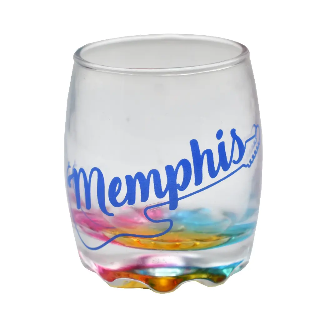 Memphis Shot Glass - Rainbow Base