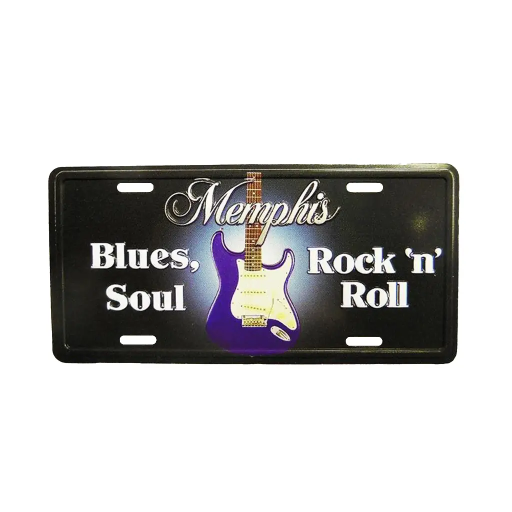 Memphis Magnet - License Plate Guitar