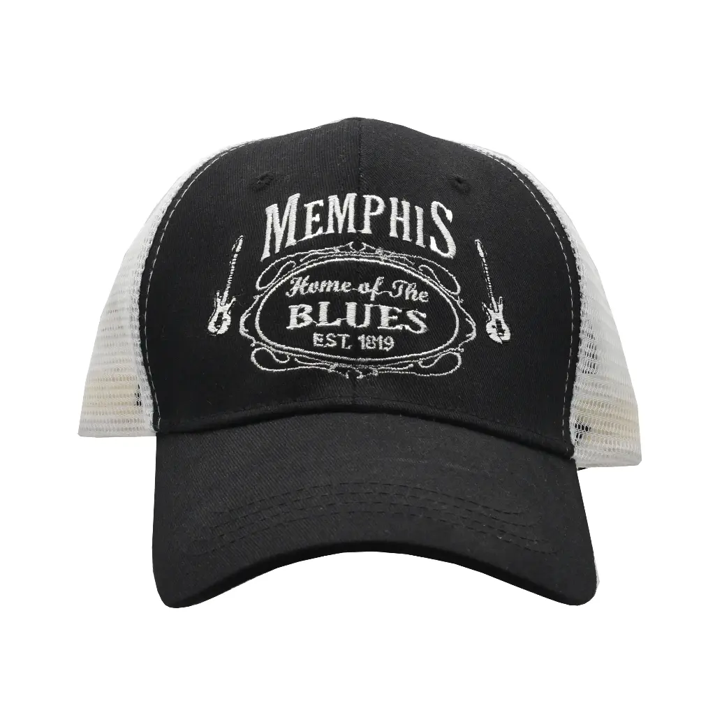 Memphis Cap/Trucker Hat - Blk&Wht