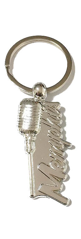 Memphis Key Chain - Silver w/ Microphone