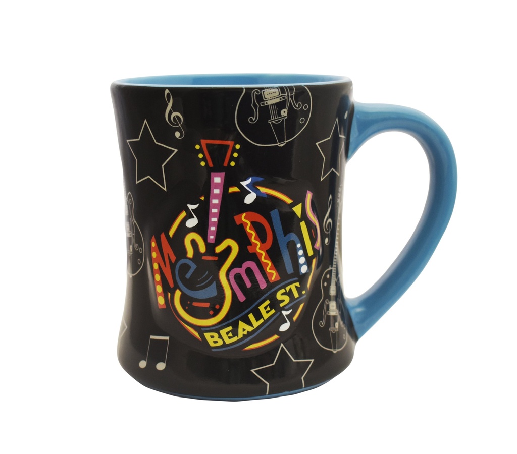 Memphis Mug - Round Neon Embossed