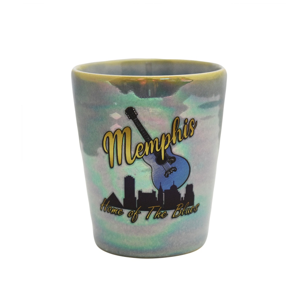 Memphis Shot Glass - Blue Glazed