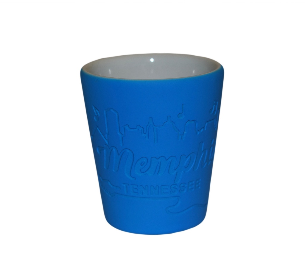 Memphis Shot Glass - Sandblast Blue