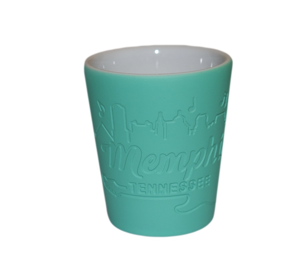 Memphis Shot Glass - Sandblast Teal