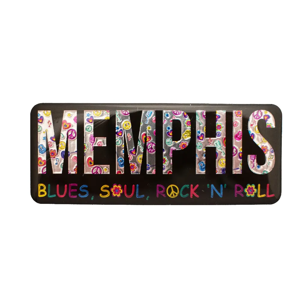 Memphis Magnet - Hippy Icons Black