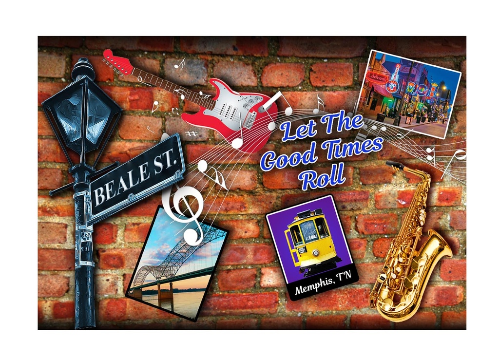 Memphis Postcards - Brick Wall - Pack of 50