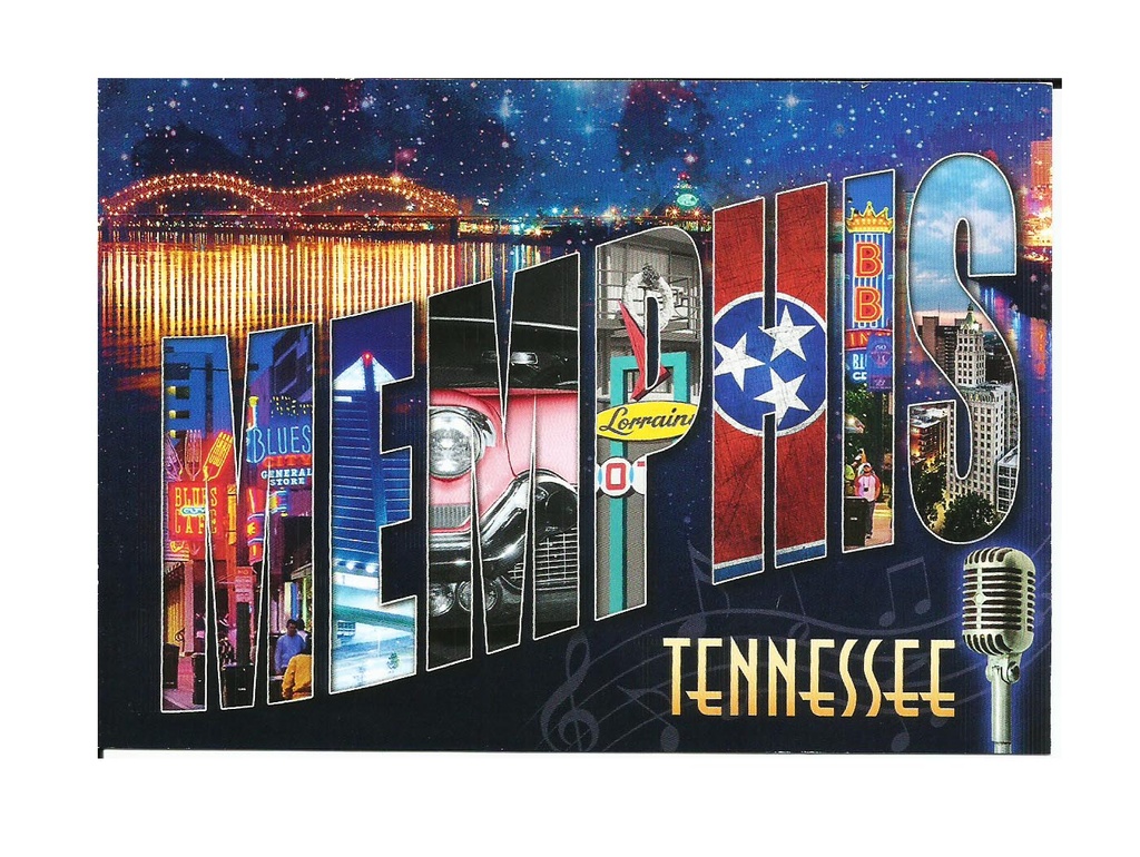 Memphis Postcards - Night Sky Name - Pack of 50