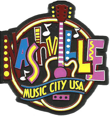 Nashville Magnet - Round Neon