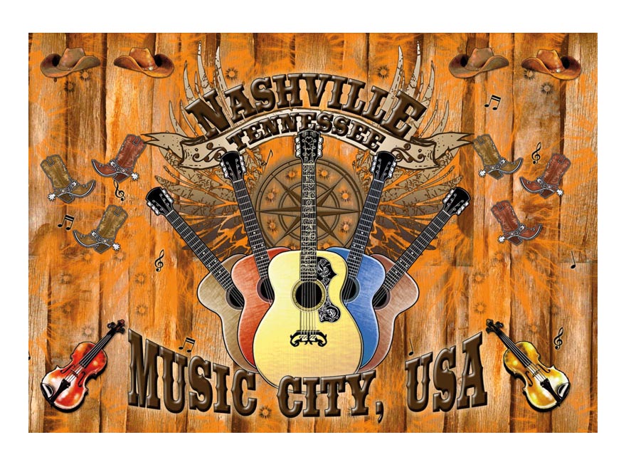 Nashville Postcard - Wood Panel - Pack of 50