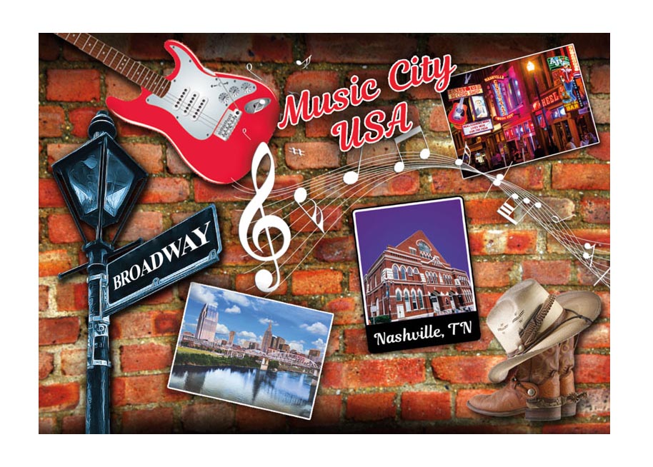 Nashville Postcard - Brick Wall - Pack of 50