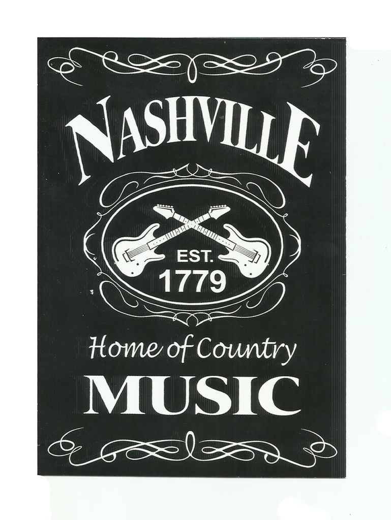 Nashville Postcards - Blk & Wht - Pack of 50