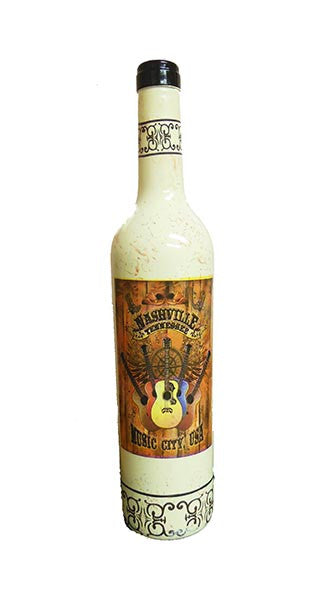 Nashville Wine Bottle - Wood Panel Decor