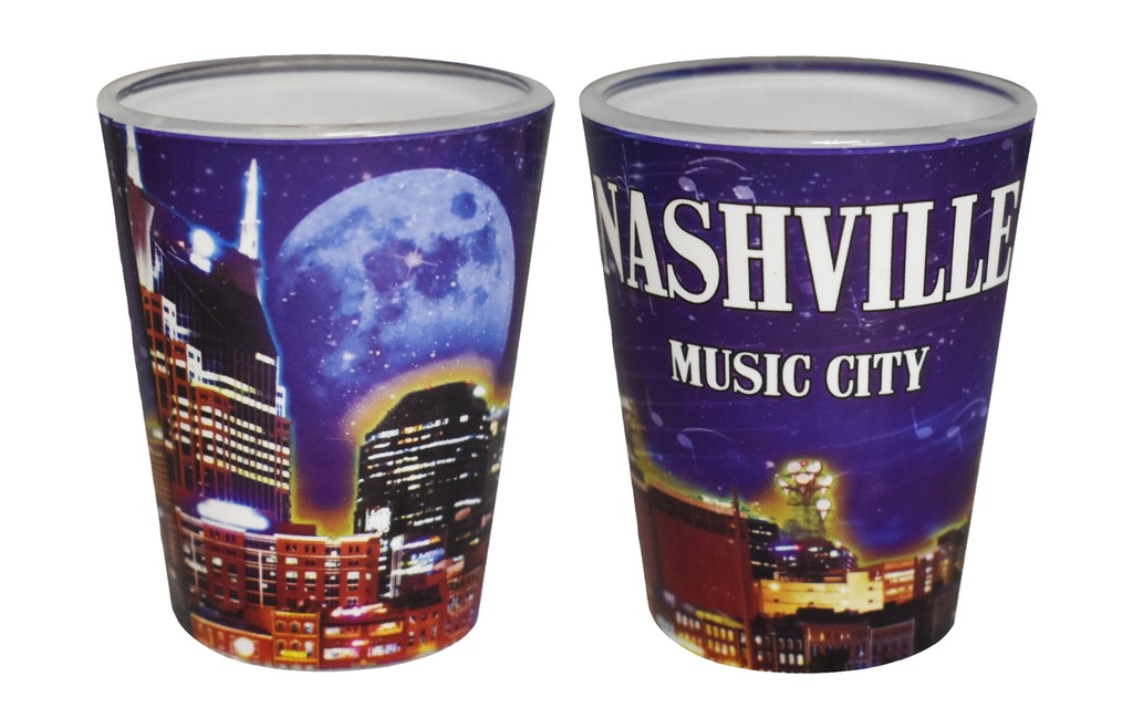 Nashville Shot Glass - Night Skyline