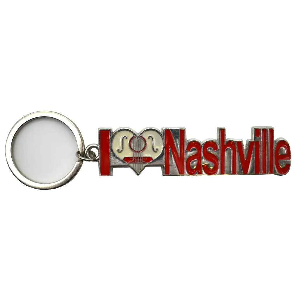 Nashville Key Chain - I Heart Guitar