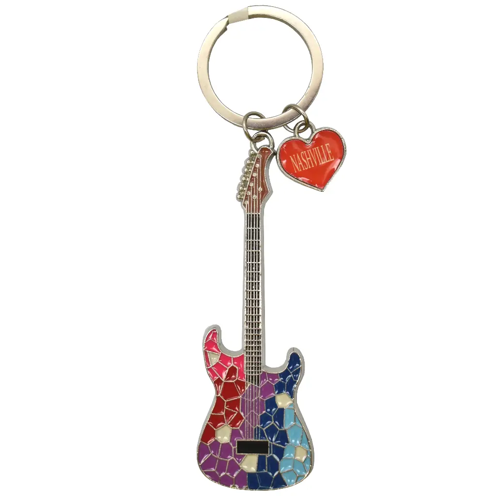 Nashville Key Chain - Guitar Mosaic