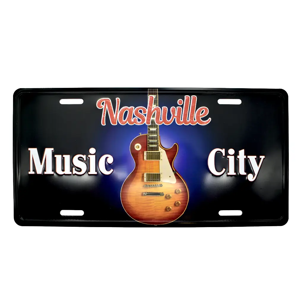 Nashville License Plate - Guitar