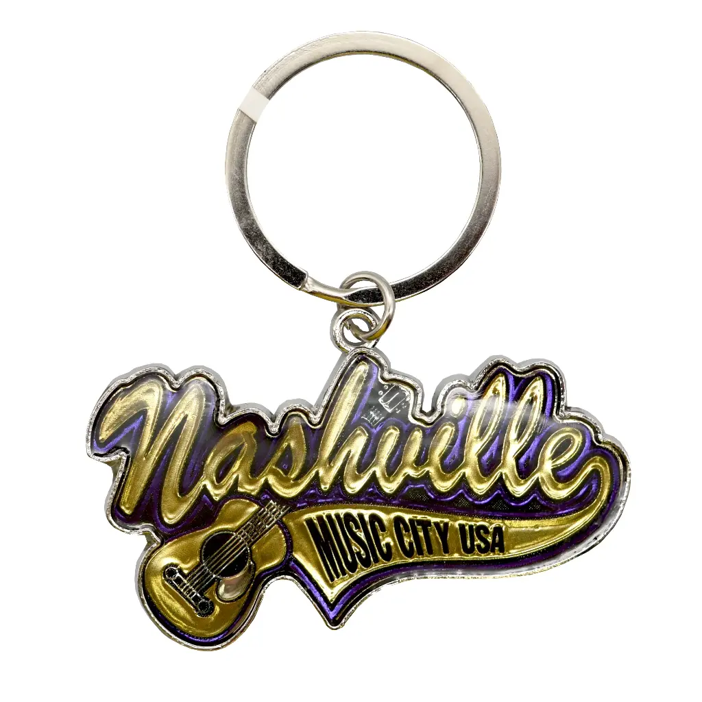 Nashville Key Chain - Guitar Metallic