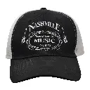 Nashville Cap/Trucker Hat - Blk&Wht