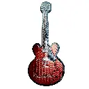 Nashville Magnet - Foil Guitar Red