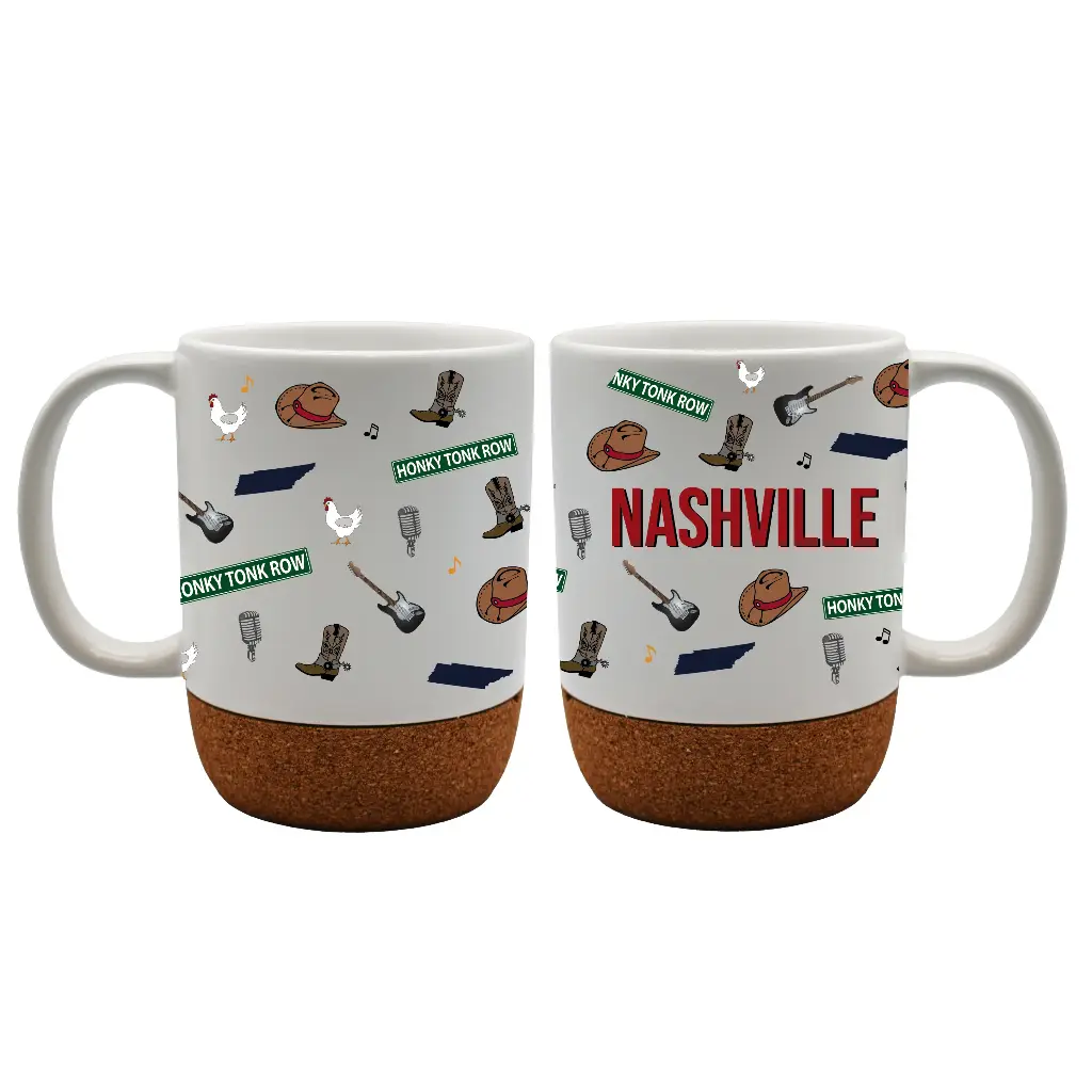 Nashville Mug - Icons w/Cork Base