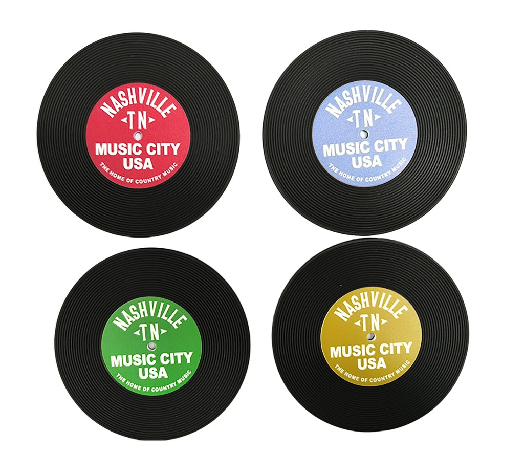 Nashville Record 4 Pcs Coaster Set