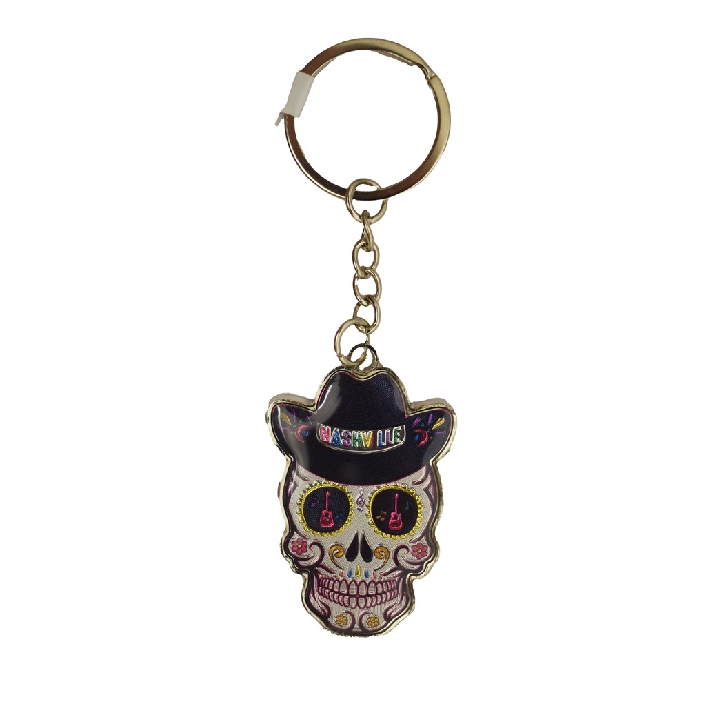 Nashville Keychain - Skull Cowboy Hat