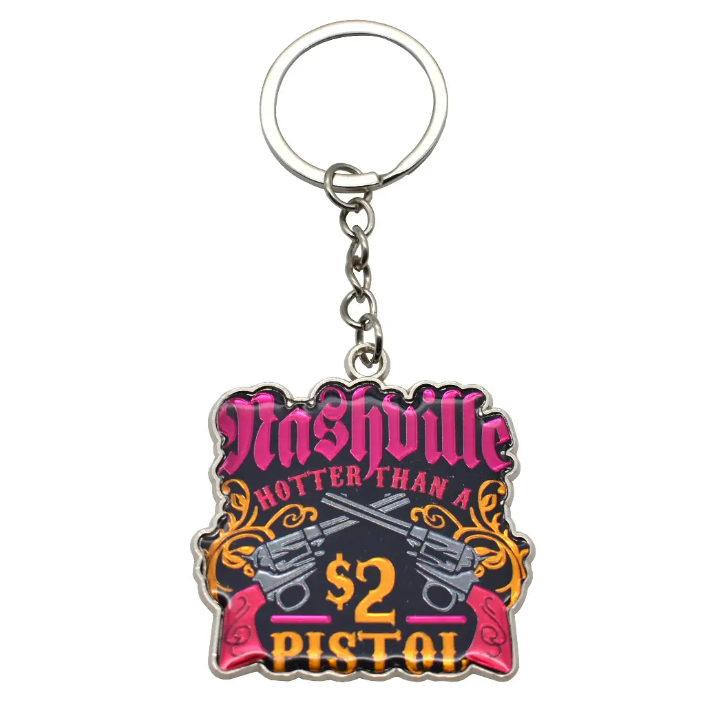 Nashville Keychain - Hotter Than A $2 Pistol