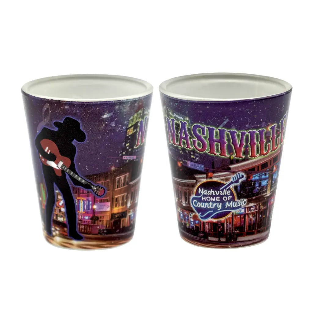 Nashville Shot Glass - Neon Cowboy