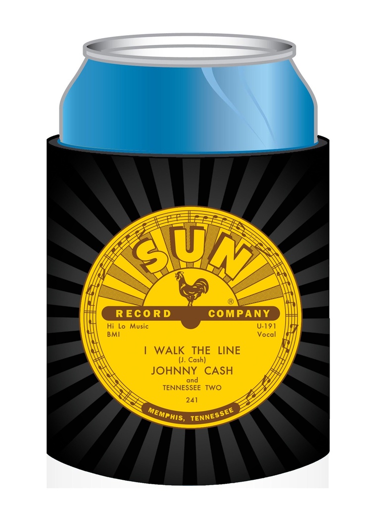 Sun Record Huggie/Koozie - Johnny Cash Walk The Line