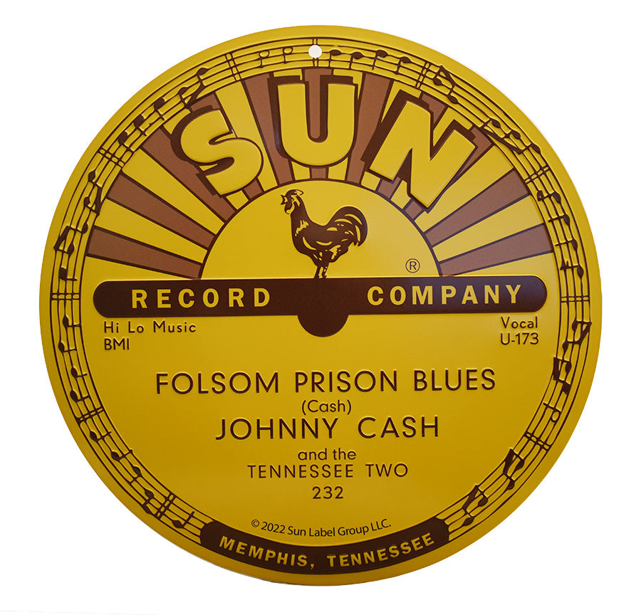 Sun Record Tin Sign - Johnny Cash Folsom Prison