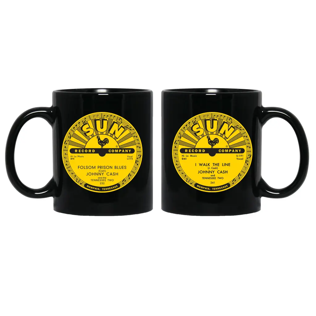 Sun Record Mug - Johnny Cash I Walk The Line/ Folsom Prison...Two Sided