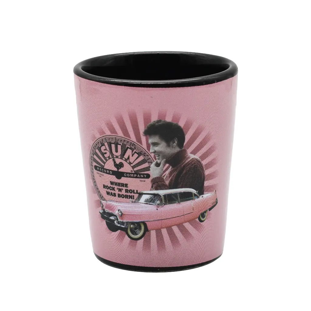 Sun Record Shot Glass - Elvis Pink