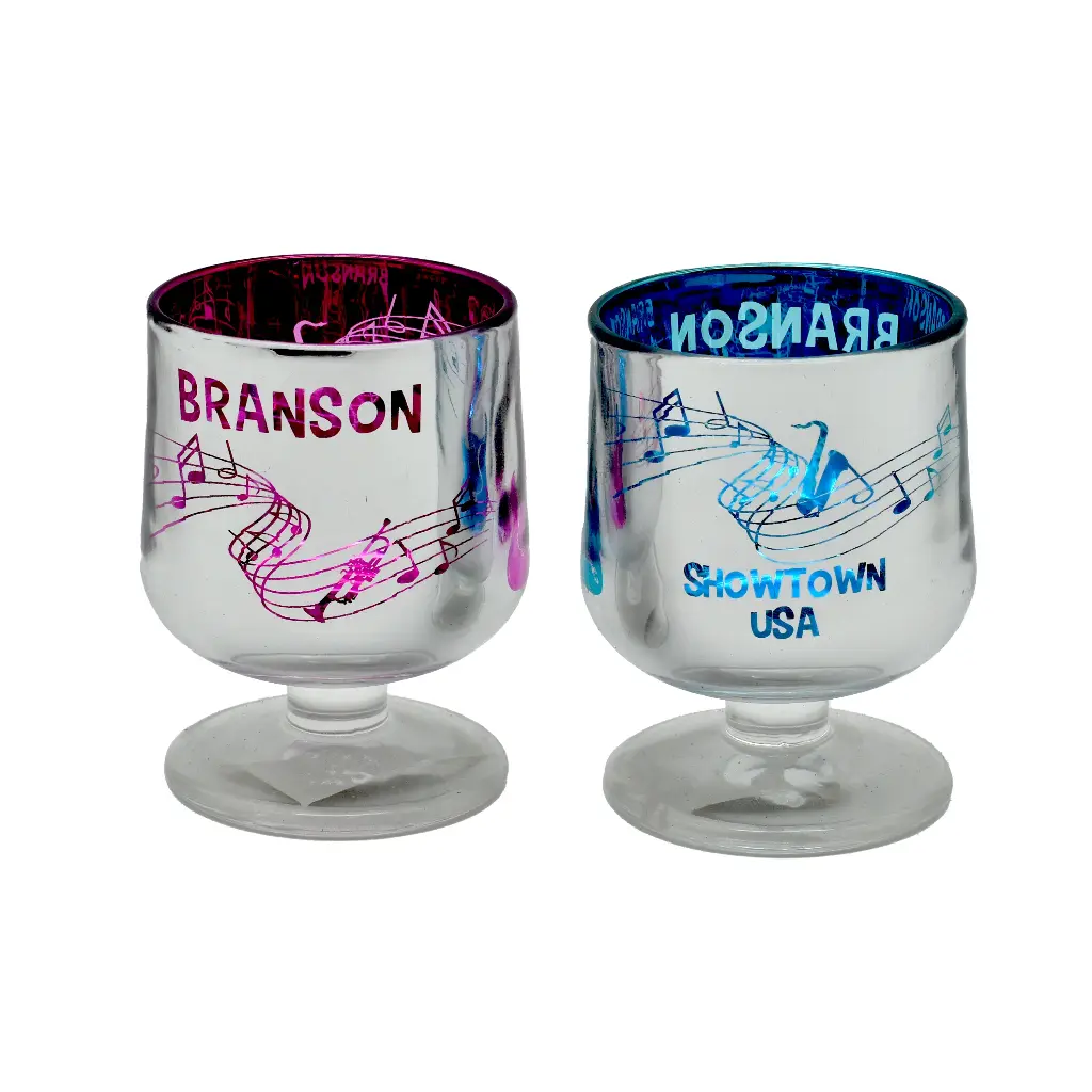 Branson Shot Glass - Foil Pink/Blue - 4pc Set