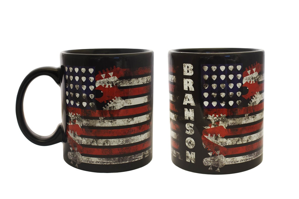 Branson Mug - Flag w/ Guitars