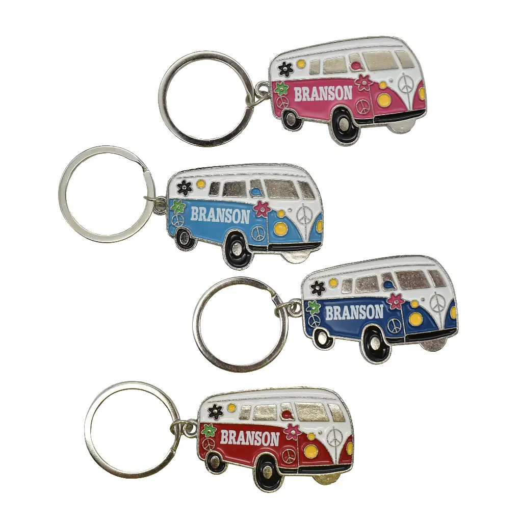 Branson Key Chain - Hippy Van - 12pc Set