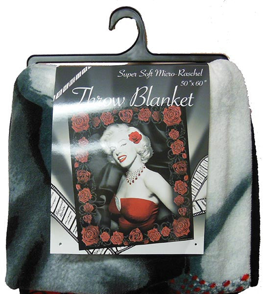 Marilyn Monroe Throw Blanket - Red Roses